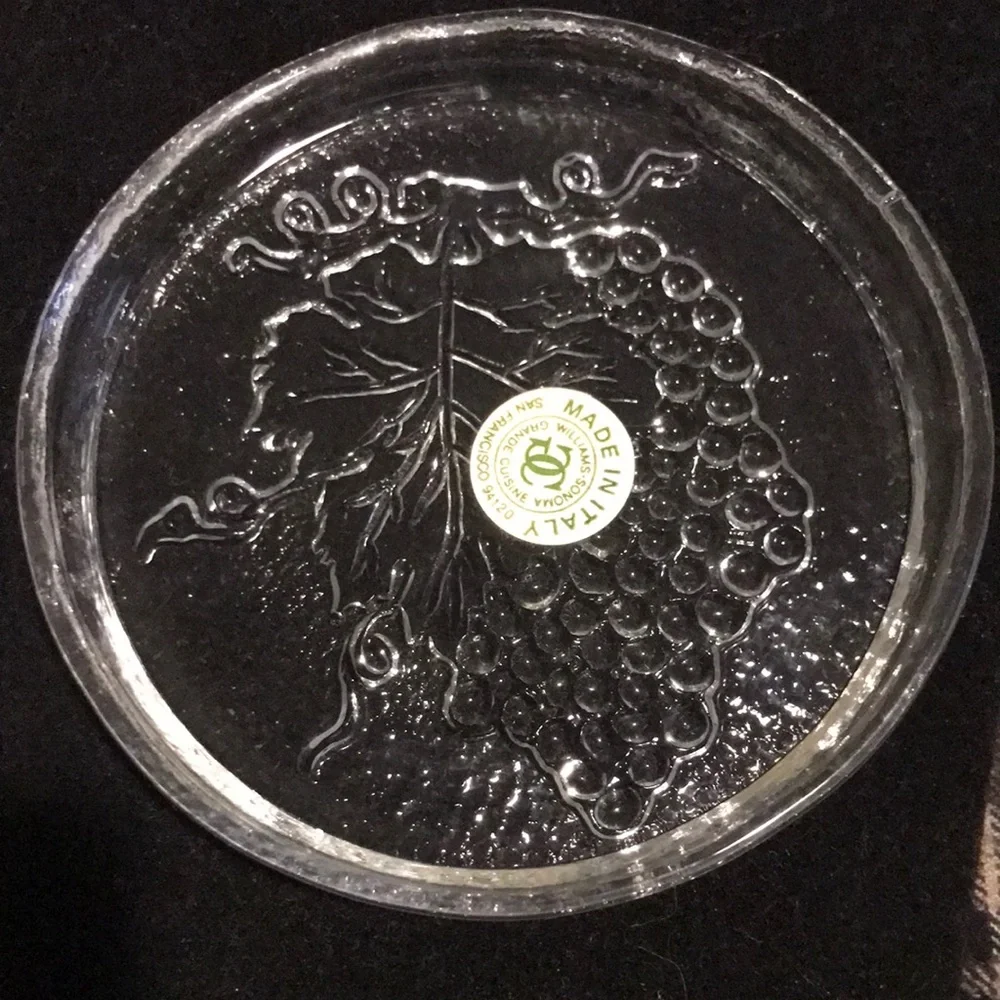 Williams Sonoma Glass Wine Coasters Set of 2 - Picture 3 of 5